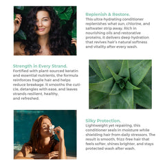 Packaging display of OLIOLI Hydrating Repair Conditioner highlights clean beauty