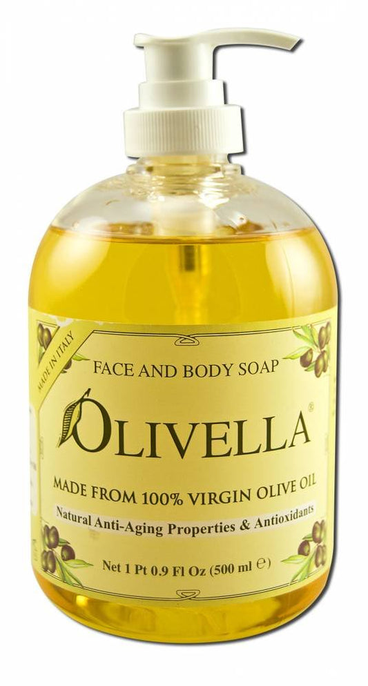 Olivella liquid soap with olive oil for daily cleansing and skin nourishment