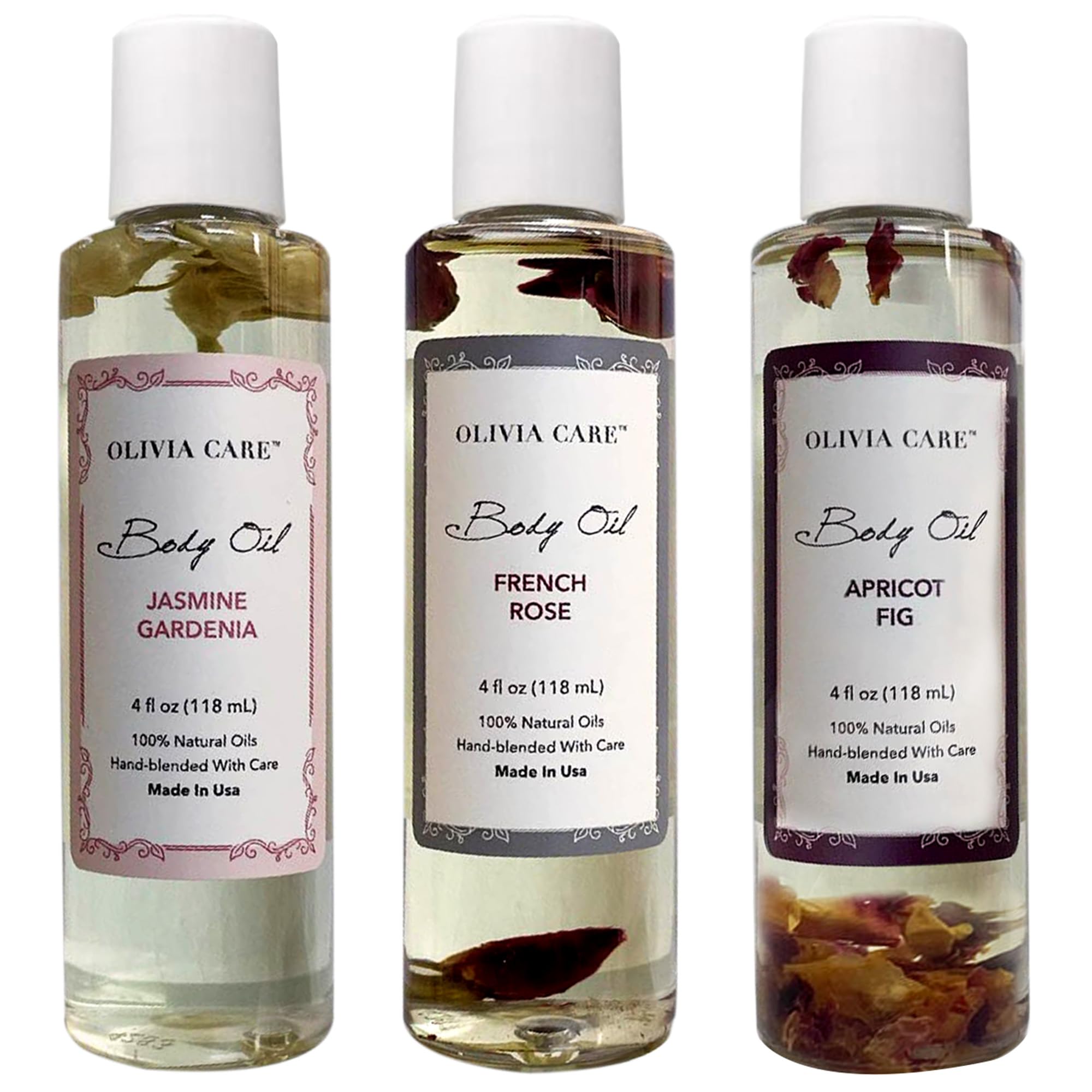 Olivia Care apricot-fig oil bottle ready for daily moisturizing