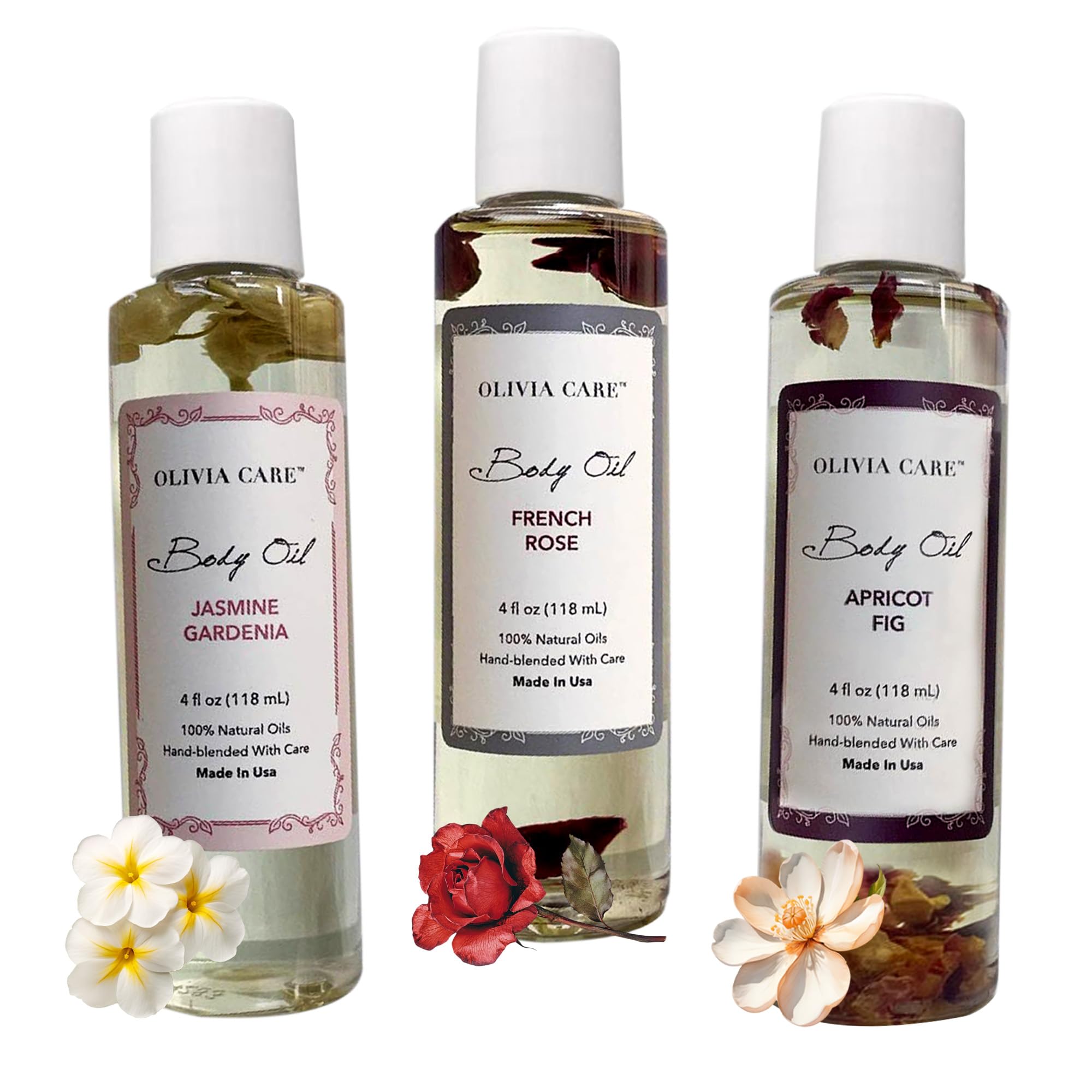 Olivia Care apricot-fig oil pump for controlled application
