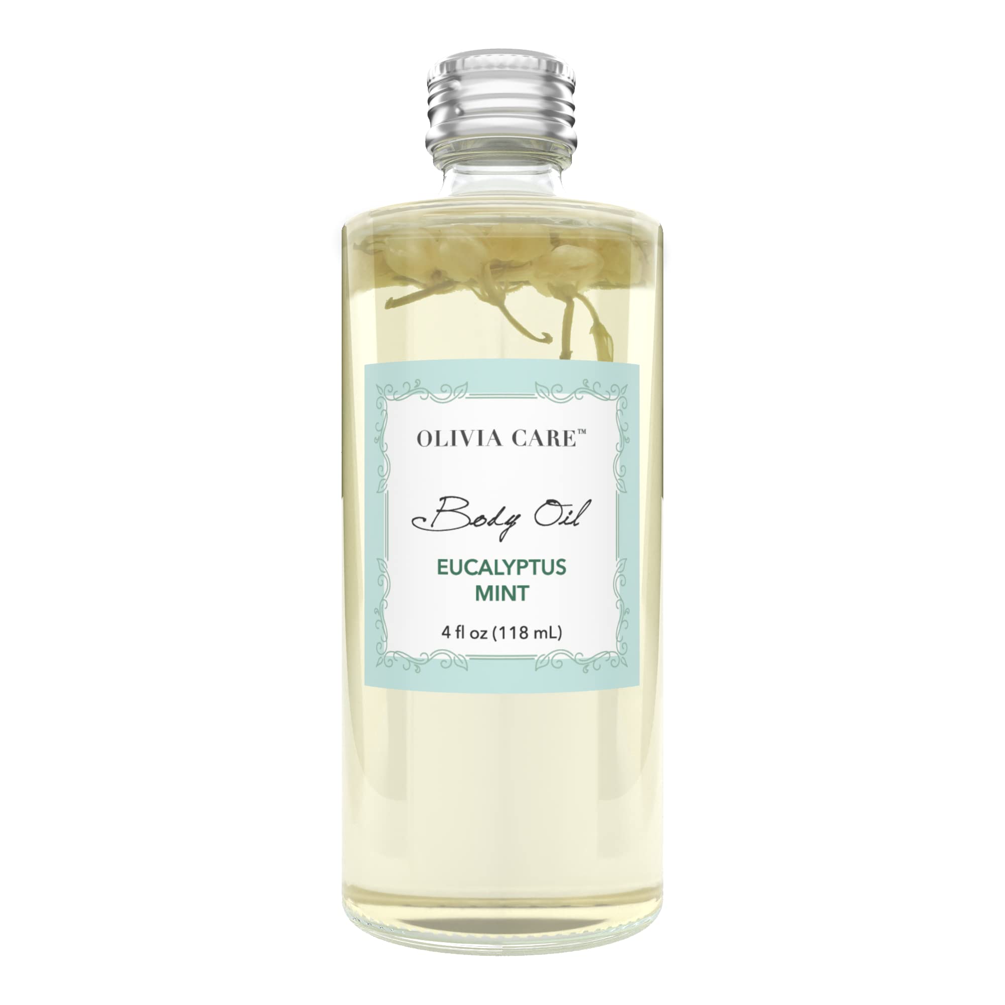 Olivia Care eucalyptus mint scent evokes calm and relaxation.
