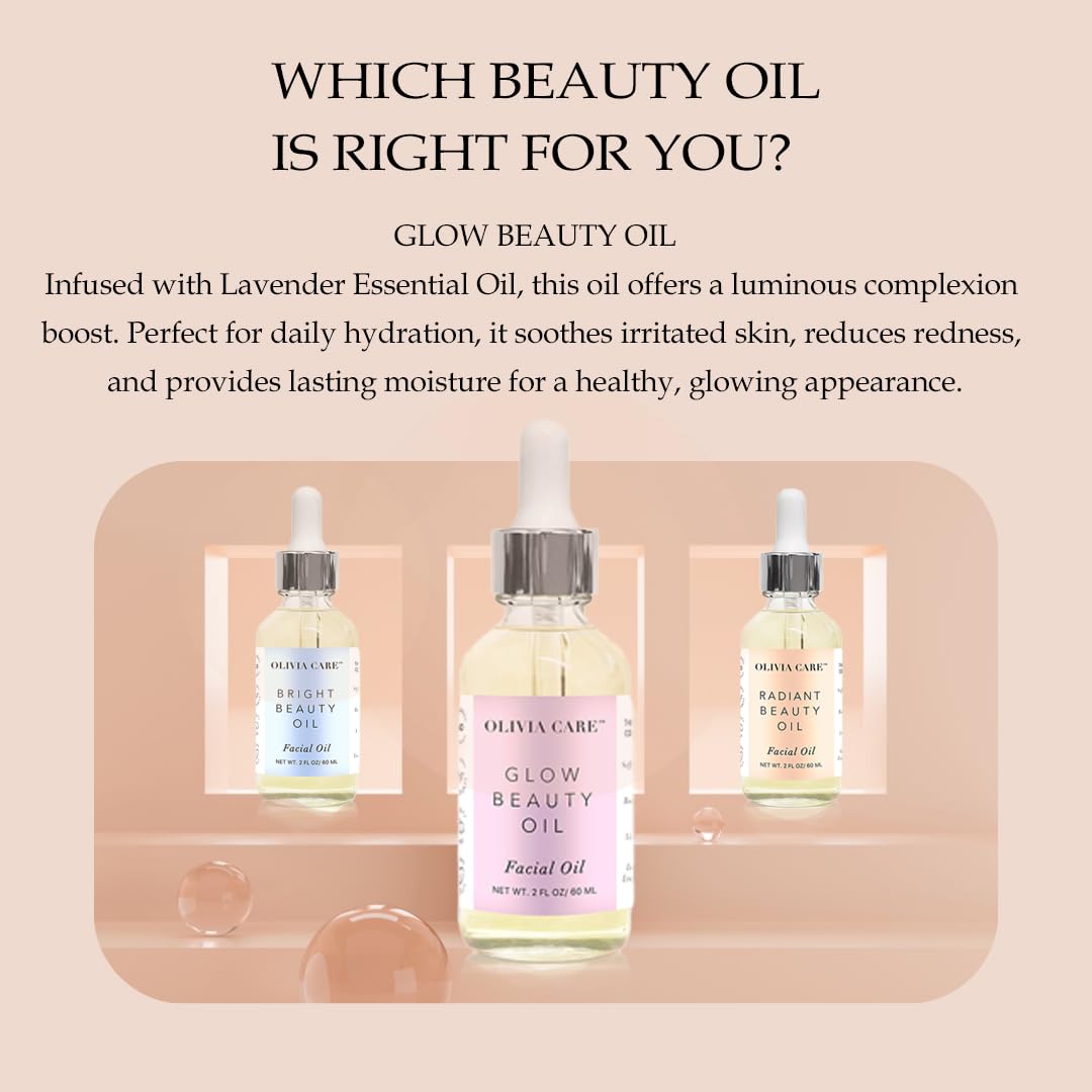 Olivia Care rosehip oil dropper focusing on precise application