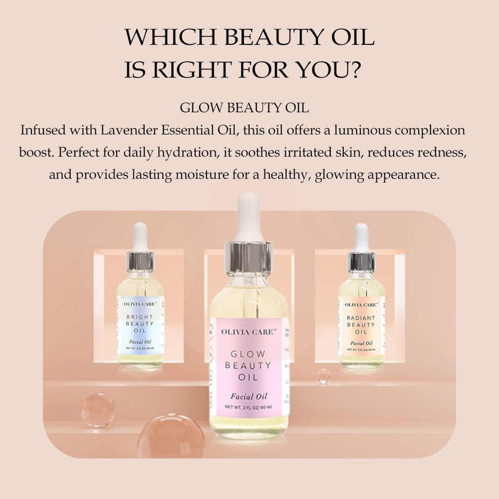 Olivia Care rosehip oil dropper focusing on precise application