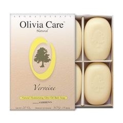 Olivia Care Verbena Soap Bars with olive oil for a gentle, moisturizing cleanse.