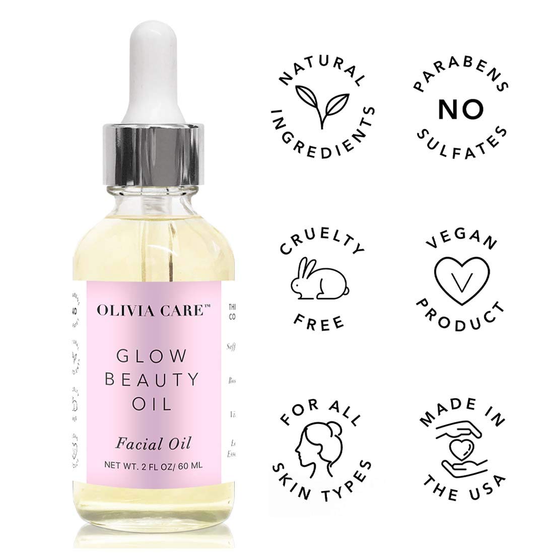 Olivia Care vitamin E rich oil emphasizing antioxidant protection