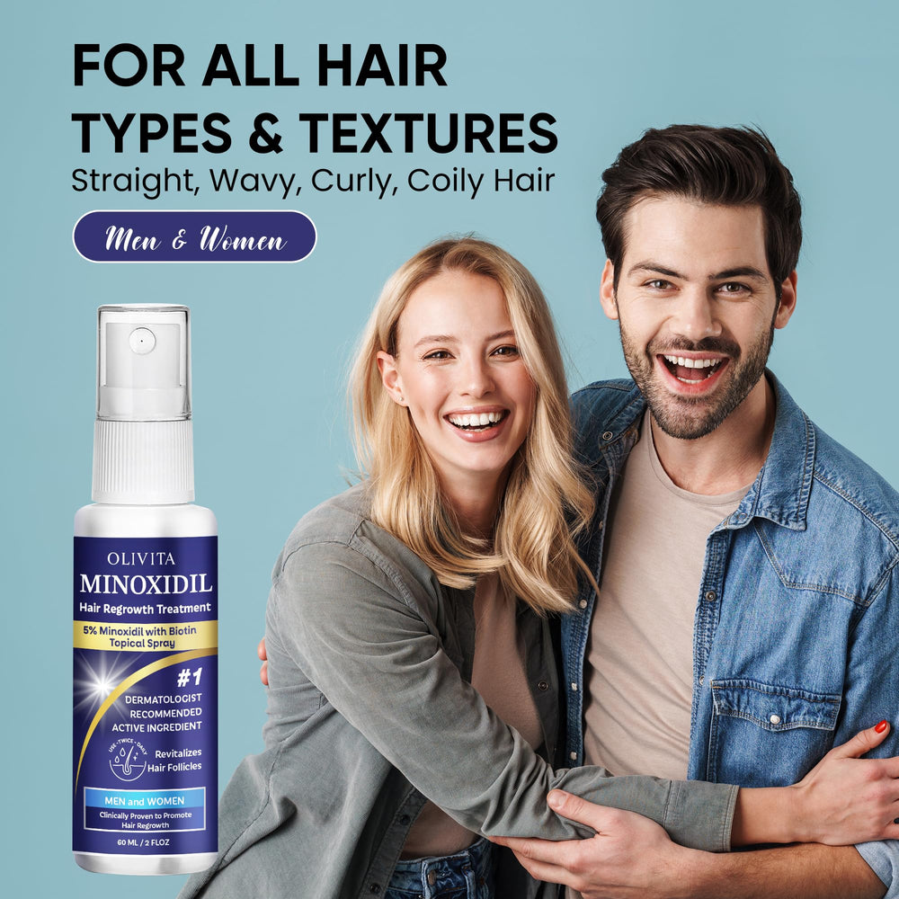 OLIVITA minoxidil biotin rosemary formula highlights ingredients for scalp nourishment