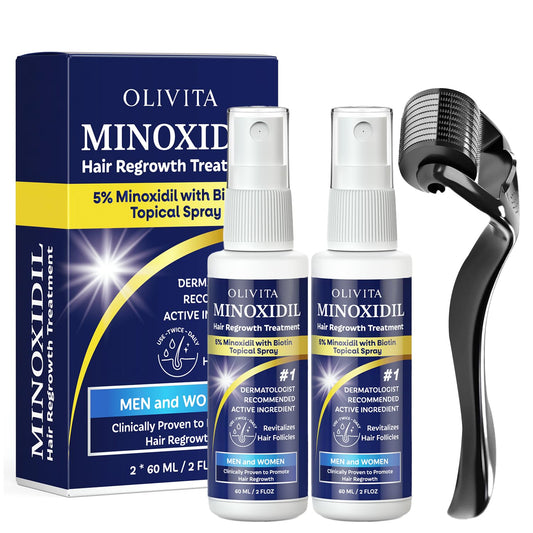 OLIVITA minoxidil spray bottle for easy daily use and scalp care