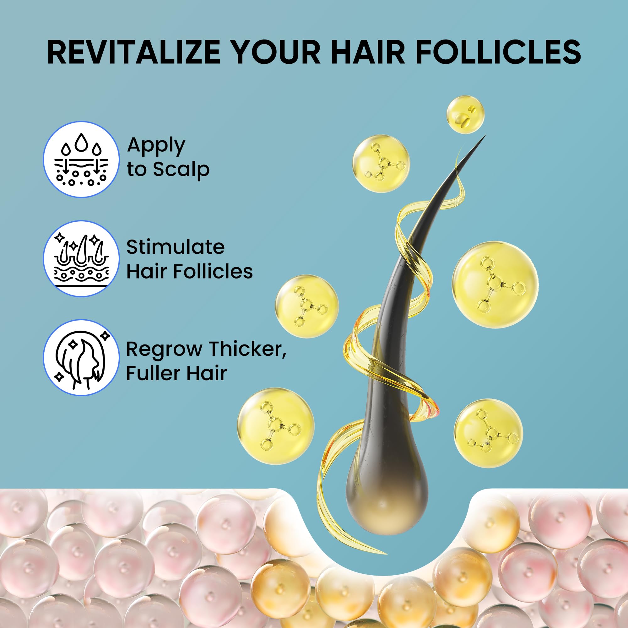 OLIVITA scalp nourishment visuals emphasize follicle support and healthier-looking strands.