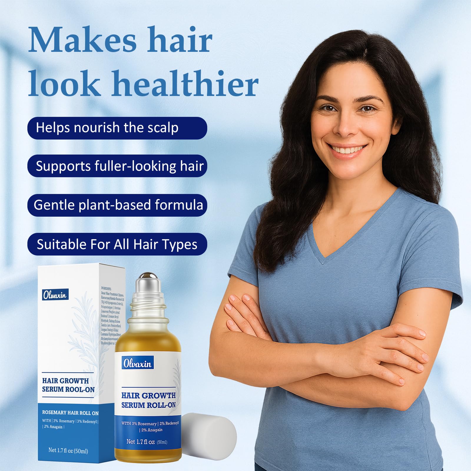 Olvaxin fast-absorbing formula sinks in without residue for daytime use.