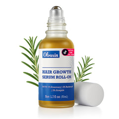 Olvaxin Rosemary Hair Serum Roll-On 50ml applying with ease for a refreshed scalp.