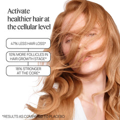 OMI WellBeauty applying peptides on scalp demonstrates a simple daily routine.
