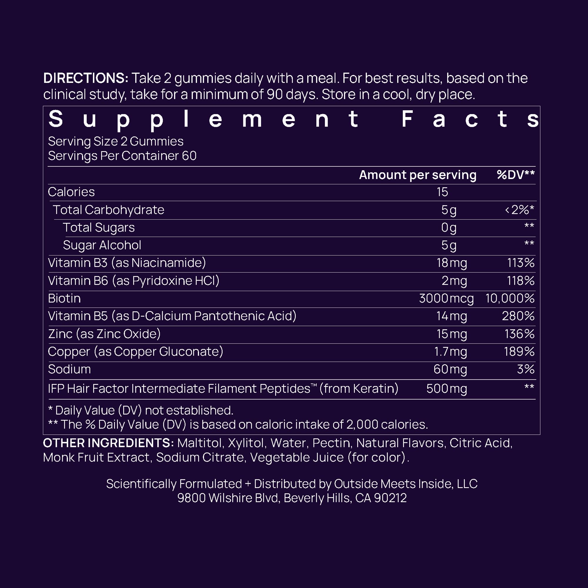 OMI Hair Growth Peptides Gummies concept image suggesting healthier-looking hair with regular use.