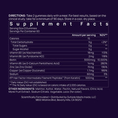 OMI Hair Growth Peptides Gummies concept image suggesting healthier-looking hair with regular use.