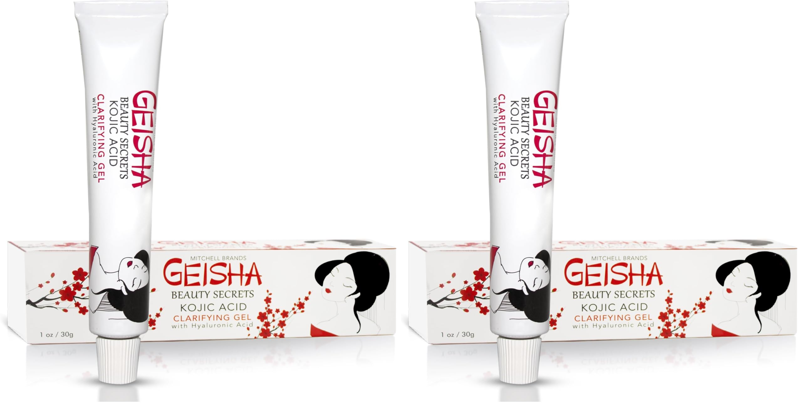 OMIC Geisha Kojic Acid Gel bottle front showing brightening formula