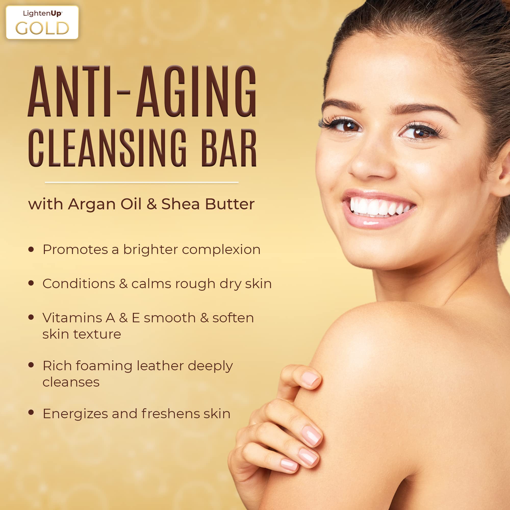 Close-up of OMIC Lighten-Up bar showing creamy lather-building action.