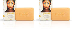 OMIC Lighten-Up cleansing bar in a two-bar pack, compact for travel.