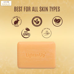 Rich lather from OMIC Lighten-Up bar for cleansing.