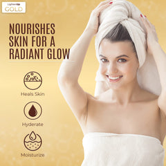 OMIC LightenUp foaming wash in shower for daily cleansing.