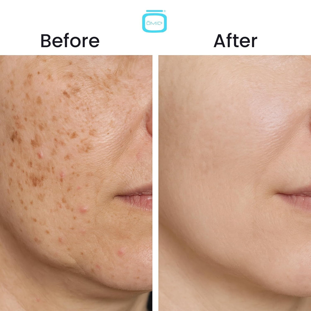 OMIC+ Skincare radiant skin after application
