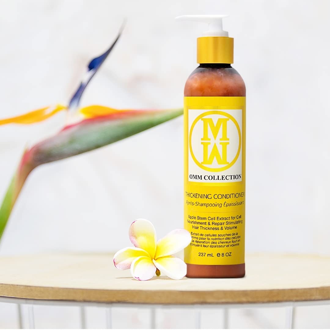 Close-up of conditioner texture highlights a rich formula for frizz control.