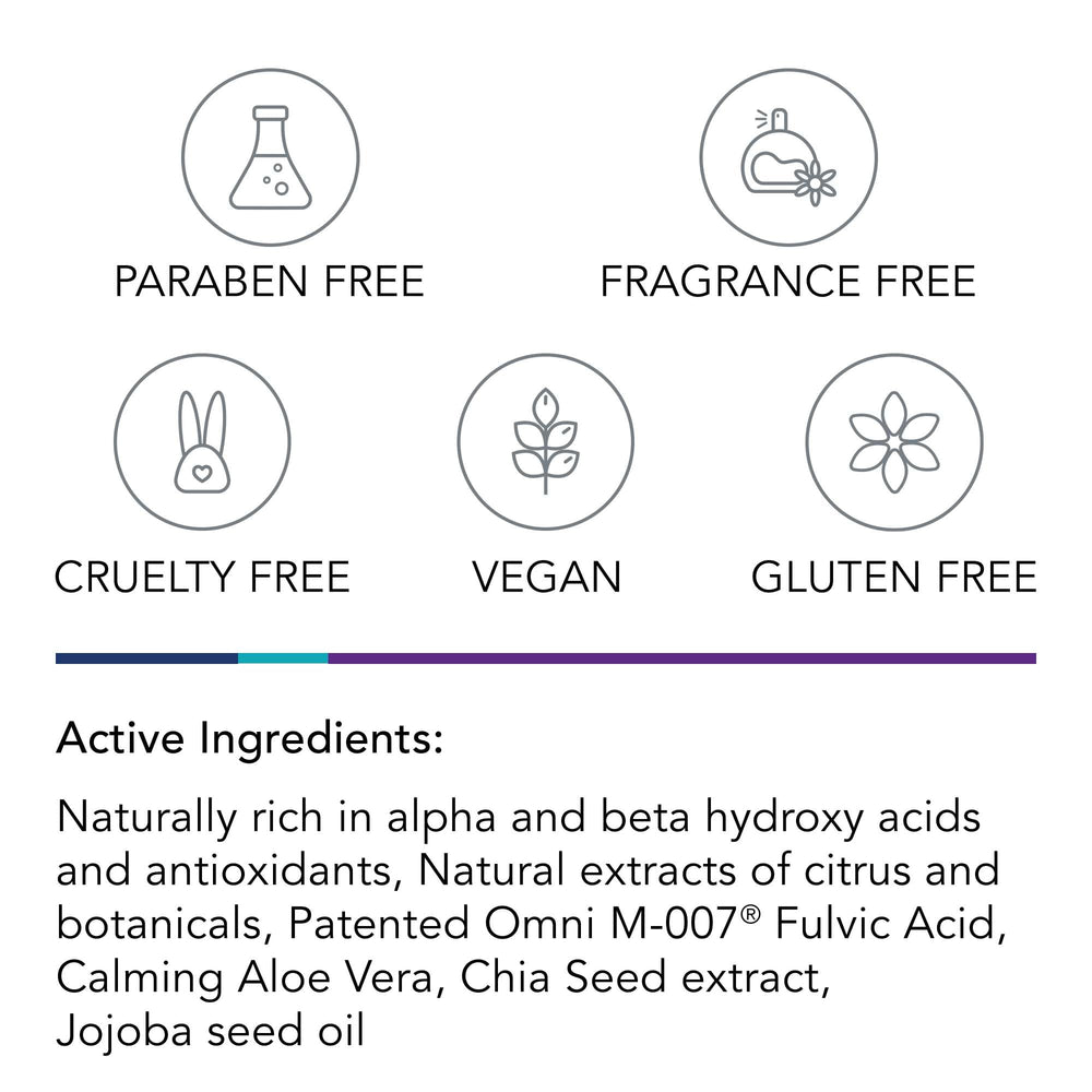 Omni Bioceuticals Biome Boosting Cleanser M-007 visuals highlight hydration and smooth skin.