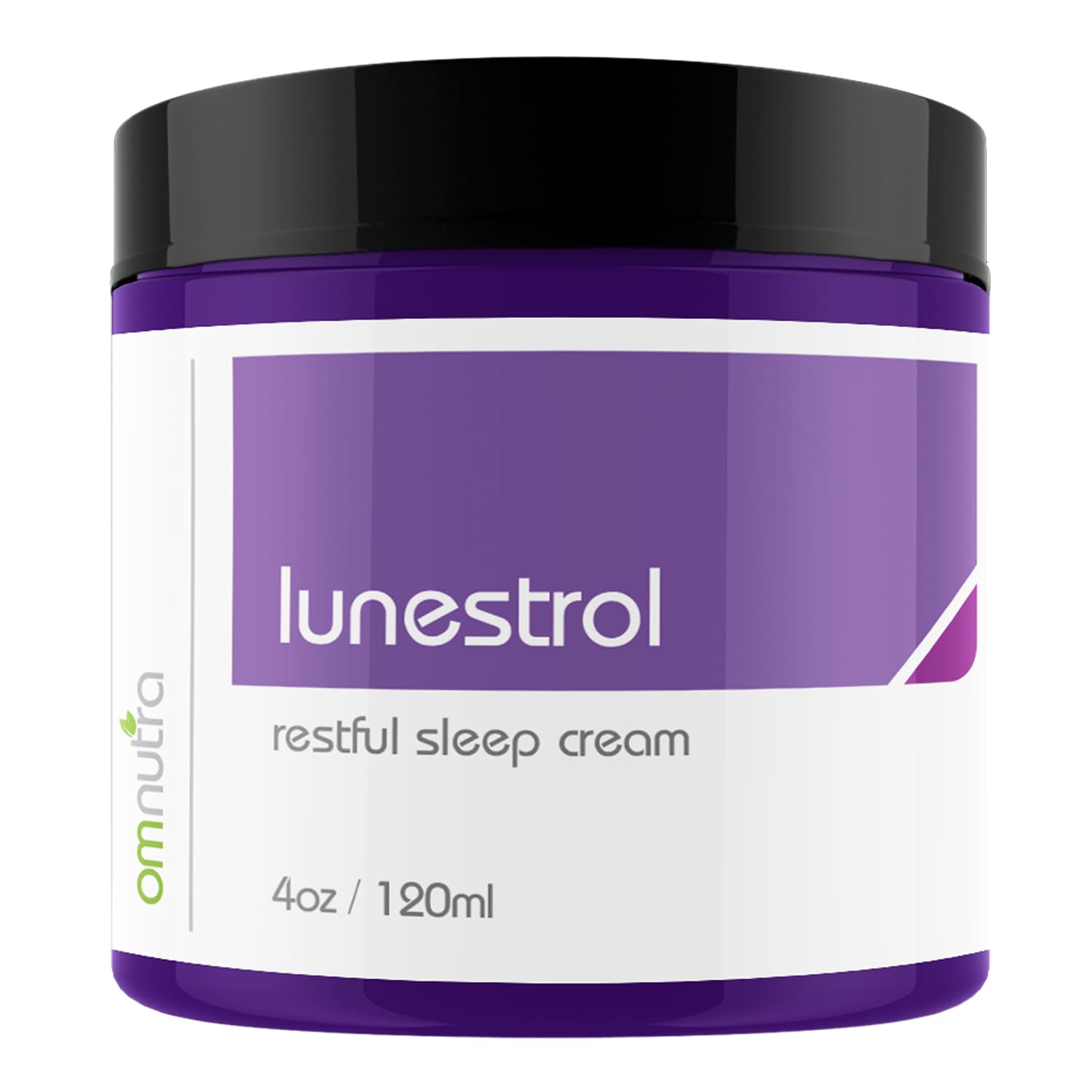 OmNutra magnesium sleep cream bottle with lavender for a calming night ritual.