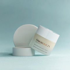 Hazelnut peptide ingredient on Omorovicza label suggesting nourishing support