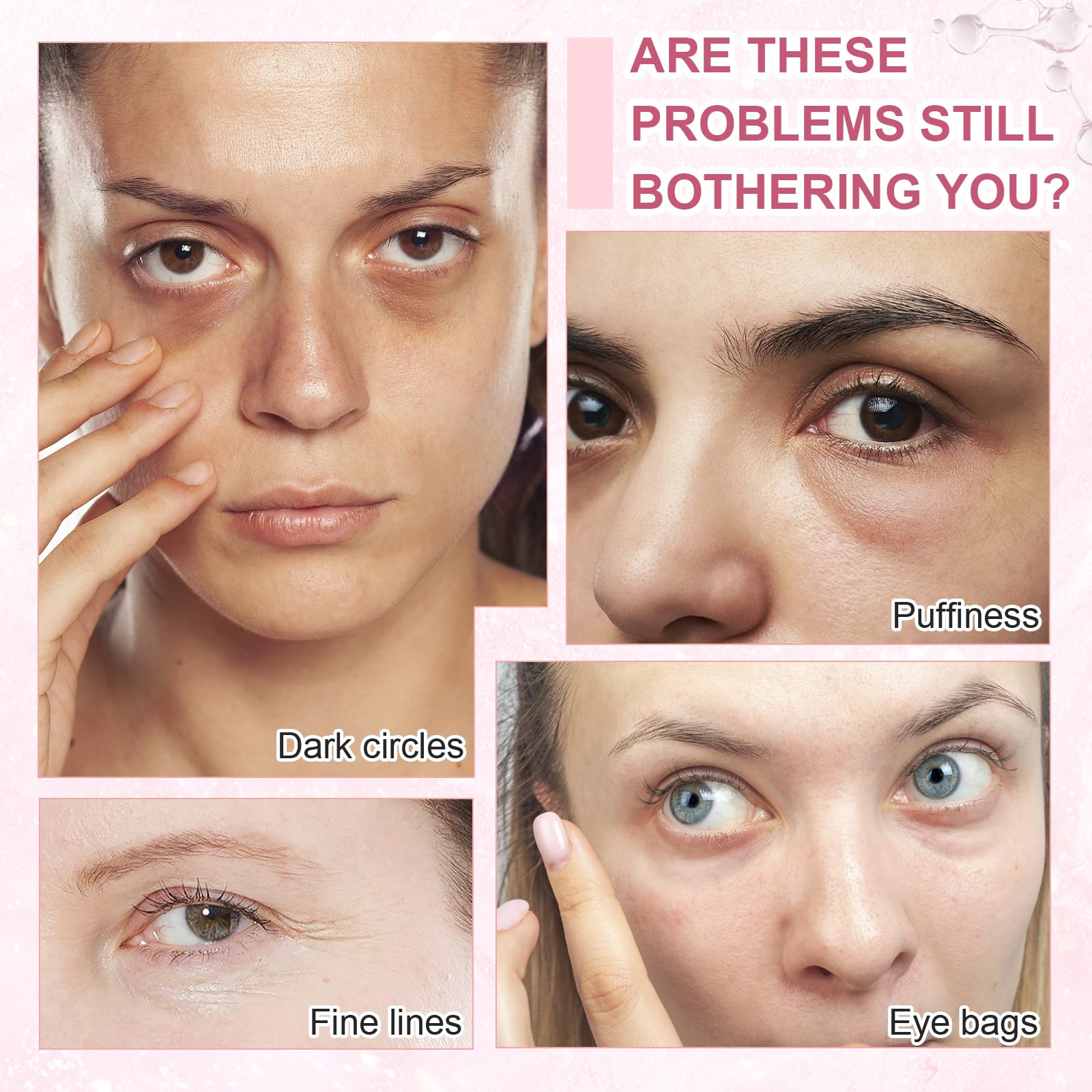 Omplen 360° cooling roller glides around the under-eye area for refreshing, cooling sensation.