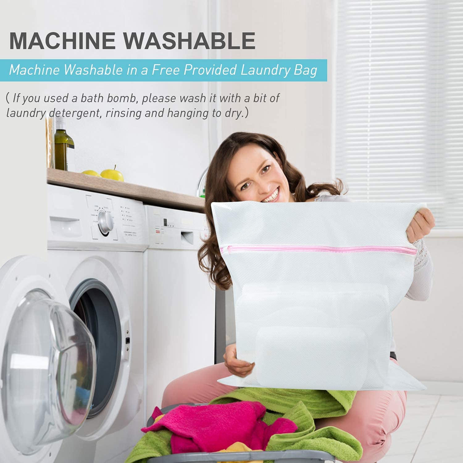 OMYSTYLE bath pillow surfaces are easy to clean and maintain after use.