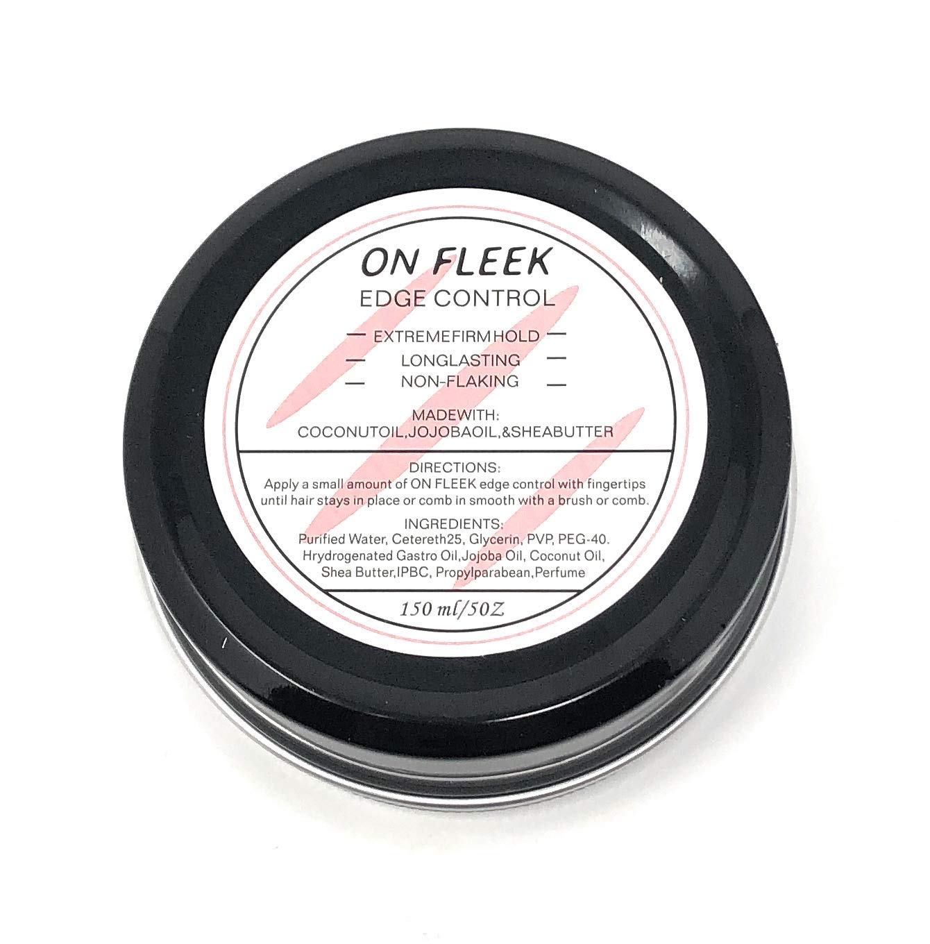 ON FLEEK Edge Control application brush demonstrates precise, smooth edge styling for natural or relaxed hair.