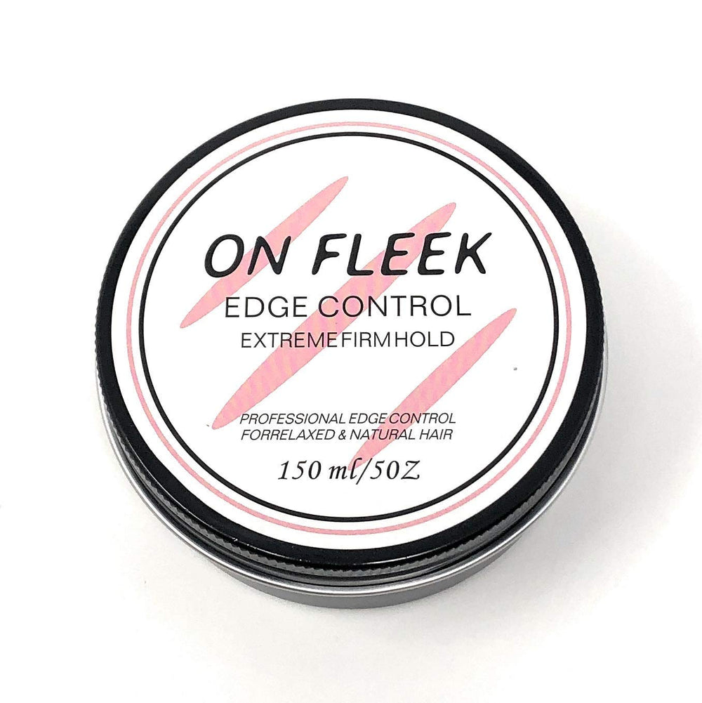 ON FLEEK Edge Control extreme hold in the jar keeps edges sleek and long-lasting.
