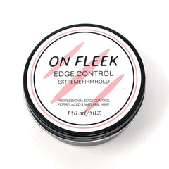 ON FLEEK Edge Control extreme hold in the jar keeps edges sleek and long-lasting.