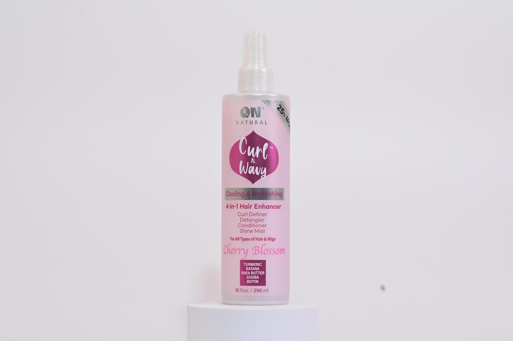 On Natural Curl-N-Wavy bottle front, compact 10 oz size for easy daily use.