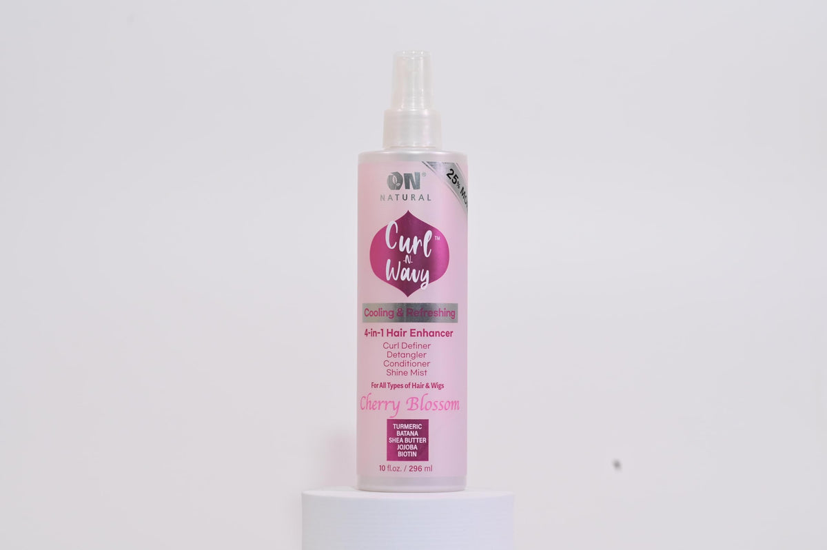 On Natural Curl-N-Wavy bottle front, compact 10 oz size for easy daily use.