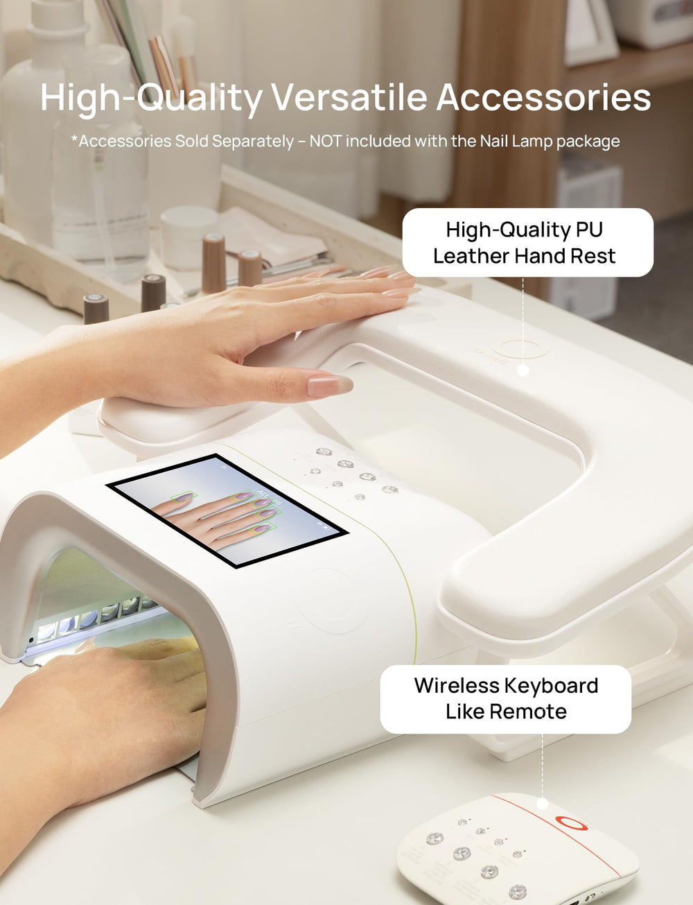 ONAIL rechargeable nail lamp with battery charging for cordless convenience.