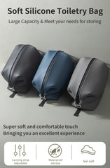 Onbagway toiletry bag folded flat for compact carry-on storage