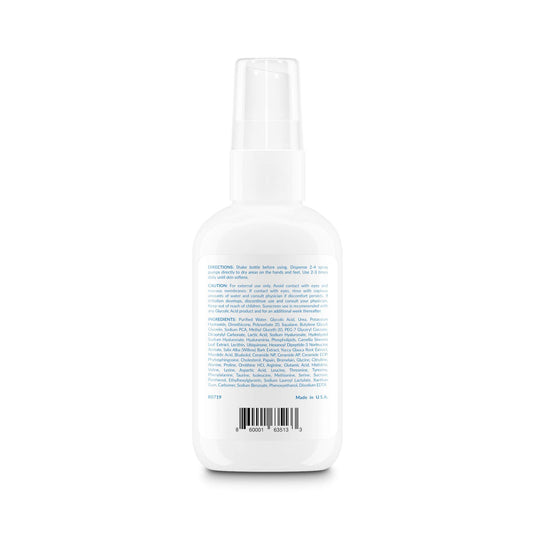Oncoderm Hand FootRx moisturizing spray application with quick, even coverage for irritated skin.