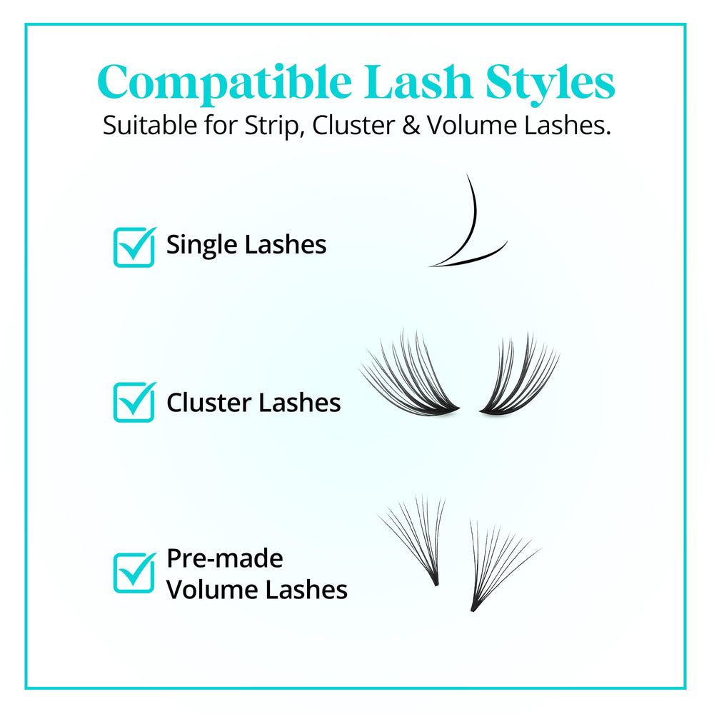 One Eyelash Extension 3-4 second dry time close-up for precise placement