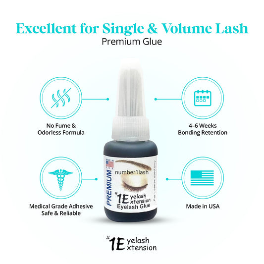 One Eyelash Extension odorless glue close-up highlighting comfortable application