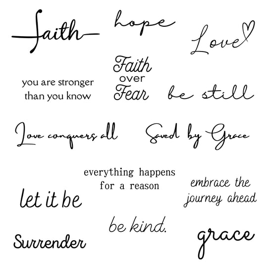 One Grace Soul Collection temporary tattoo on forearm with daily affirmation for motivation