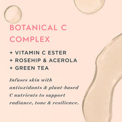 Label highlights green tea and botanicals for soothing, calmed skin.
