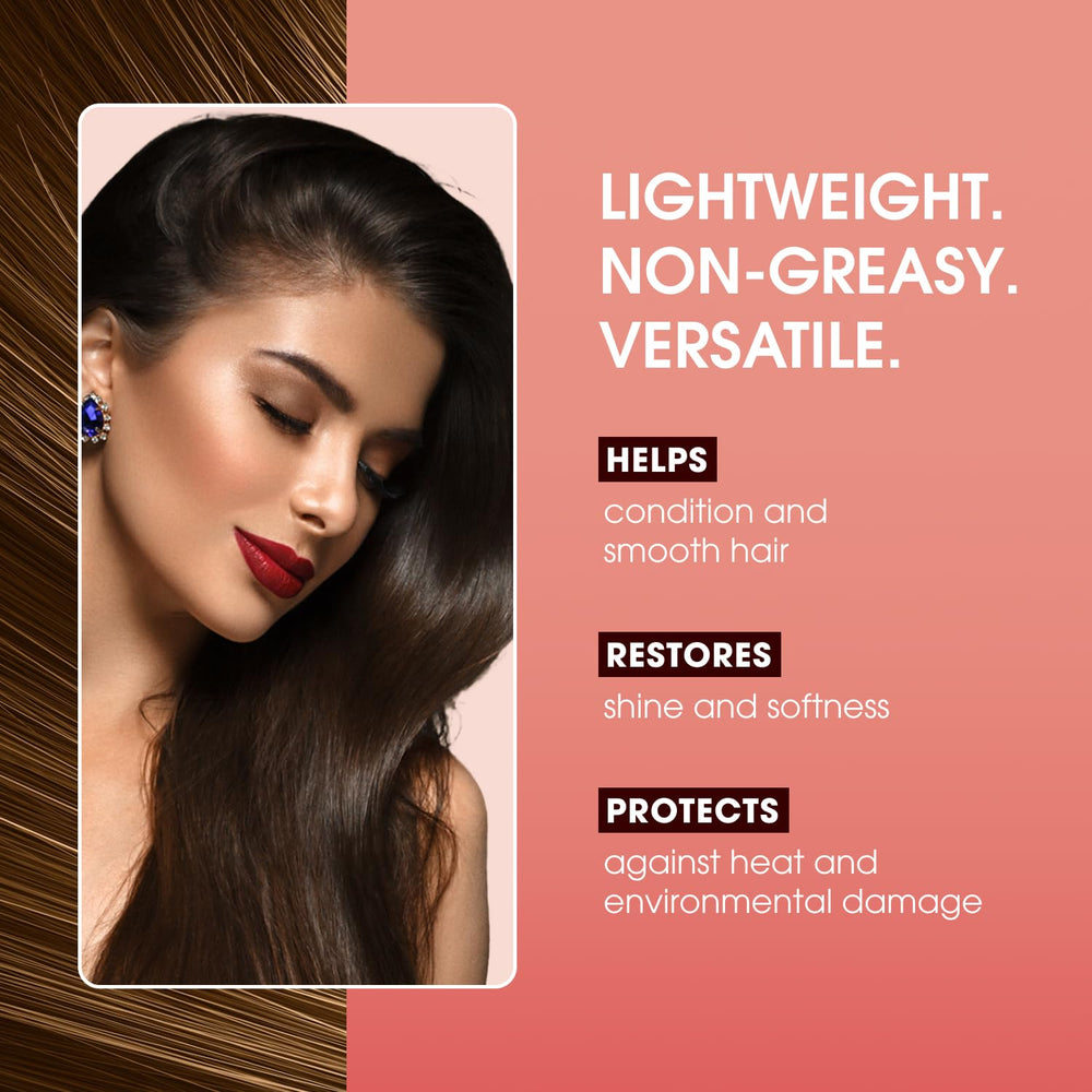 One 'N Only Argan Oil Hair Treatment smooths frizz and flyaways.