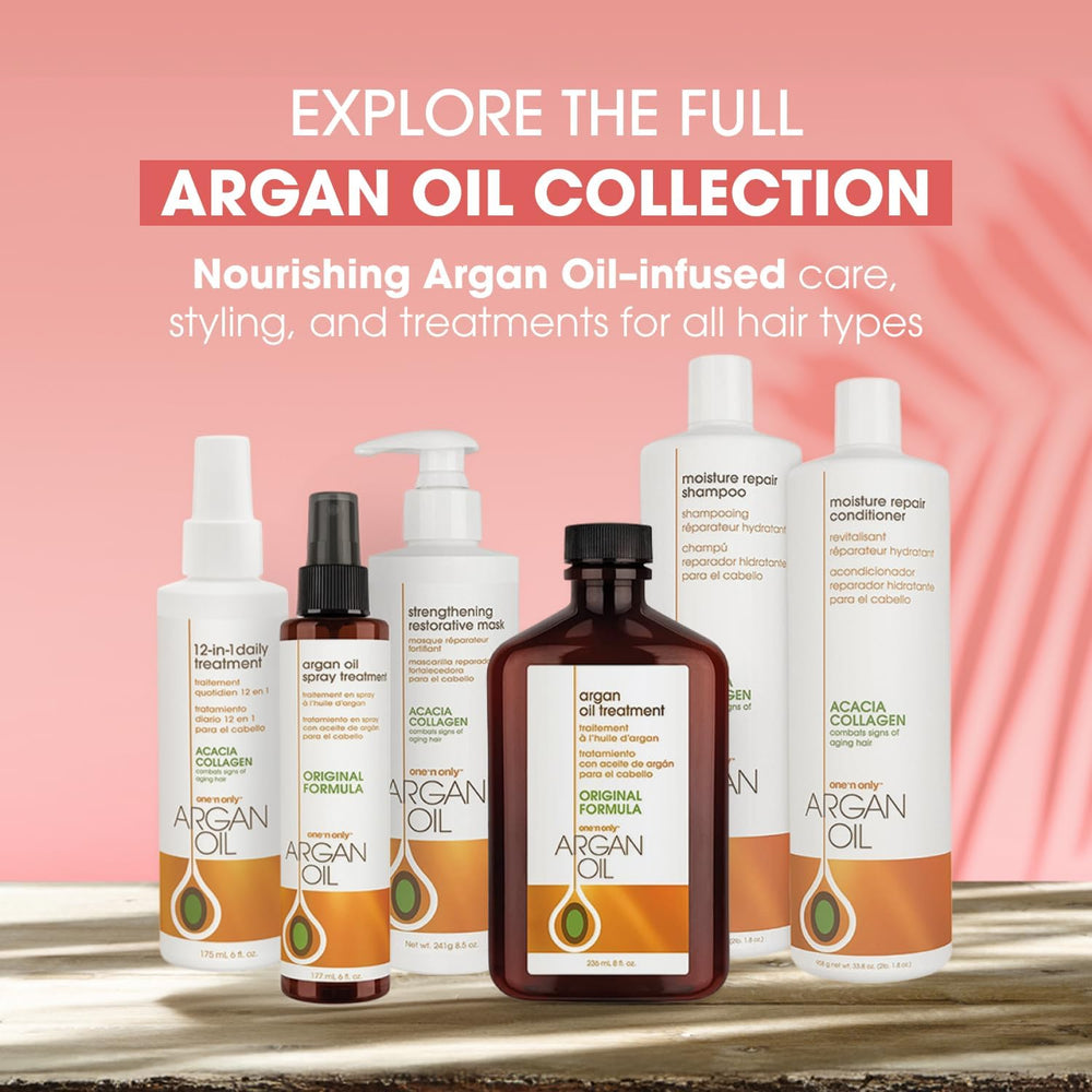 Two-pack One 'N Only Argan Oil Hair Treatment for long-lasting hydration.