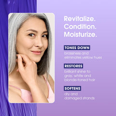 One 'N Only Shiny Silver Purple Shampoo close-up with argan oil boosts shine