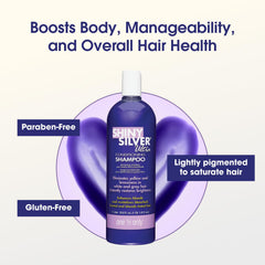 One 'N Only Shiny Silver Purple Shampoo on highlighted hair to tone brass
