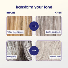 One 'N Only Shiny Silver Purple Shampoo label close-up highlighting ingredients