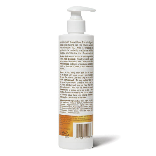 Application shot of One 'n Only smoothing styling cream on hair for definition