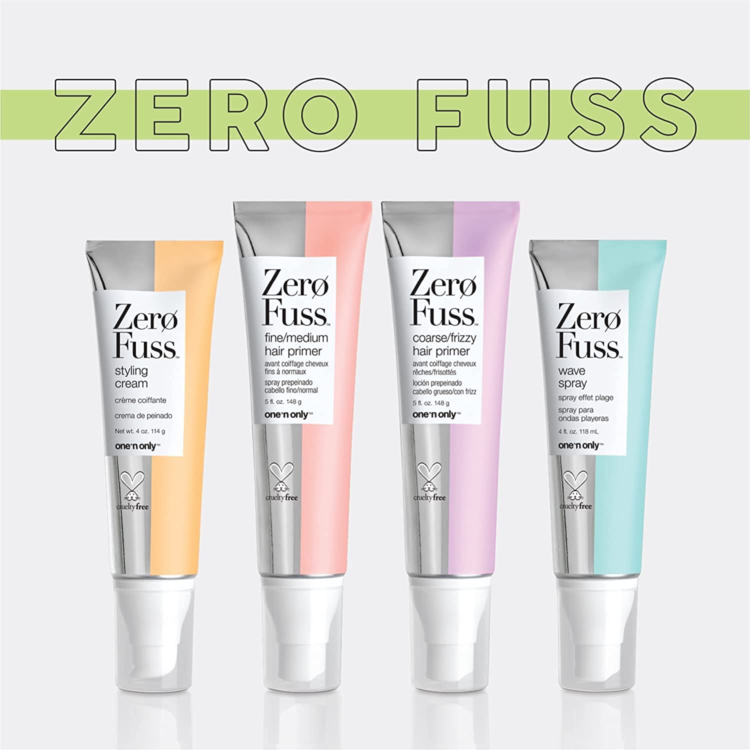 One 'N Only Zero Fuss Primer shown no-heat usage.