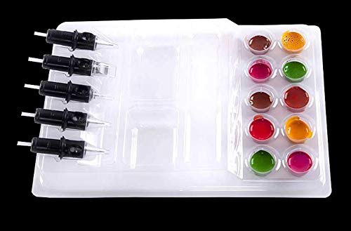 One Tattoo World transparent ink tray close-up for precise ink prep.