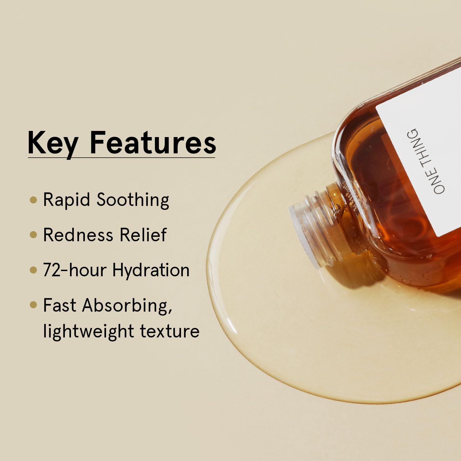 One Thing Centella Asiatica Extract ingredients label reveals a minimal three-ingredient formula.